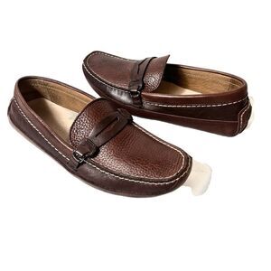 Tommy Bahama Mens Sz 8 M Brown Leather Penny Loafer Comfort Casual Slip On Shoes